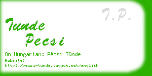 tunde pecsi business card
